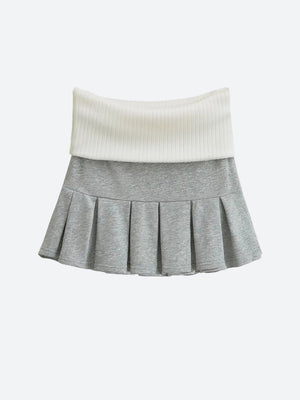 Cropped Hoodie & Mini Skirt Two Piece Set