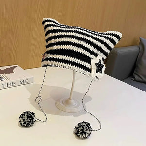 Kawaii Knitted Cat Ear Beanie