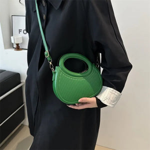 Ribbed Top-Handle Bag