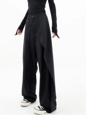 Wrap Front Wide Leg Pants