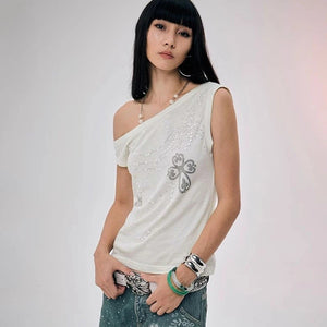 Y2K One Shoulder Top