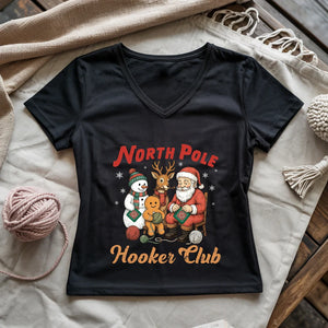 North Pole Crochet Club Lady V-neck