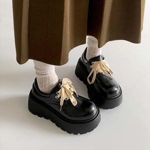 Contrast-Laced Chunky Platform Boots