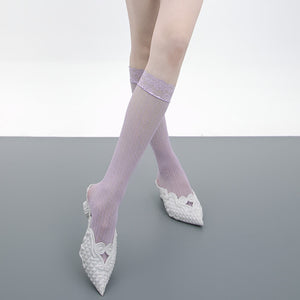 Coquette Lace Mesh Knee Socks