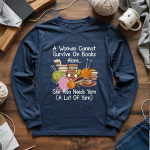 Books & Yarn Lover Long Sleeve T-shirt