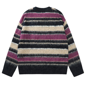 Blueberry & Cream Striped Sweater