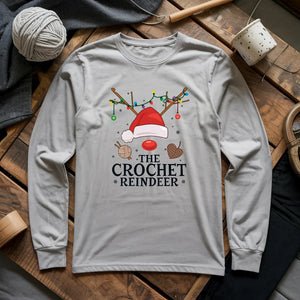 Crochet Reindeer Long Sleeve T-shirt