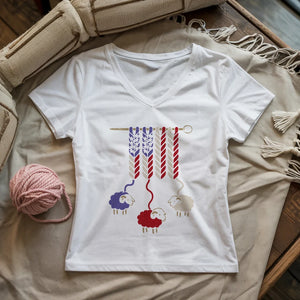 America Wool Lady V-neck