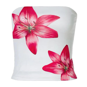 2000s Floral Tube Top