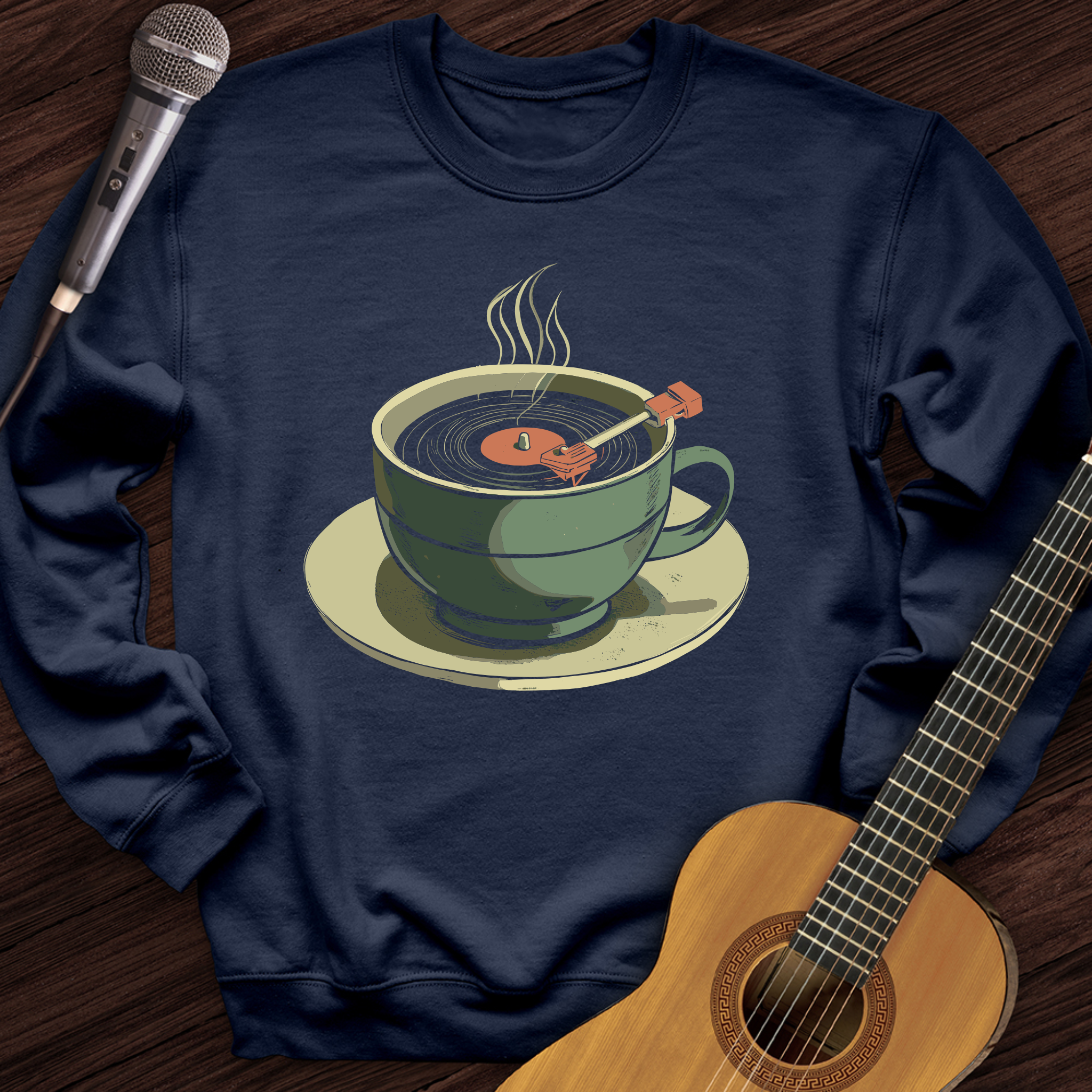 Coffee Cup Record Player Crewneck