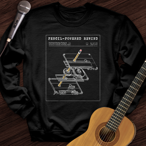 Cassette Rewind Diagram Crewneck