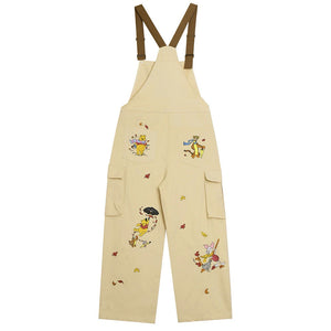 90's Kids Embroidery Overalls