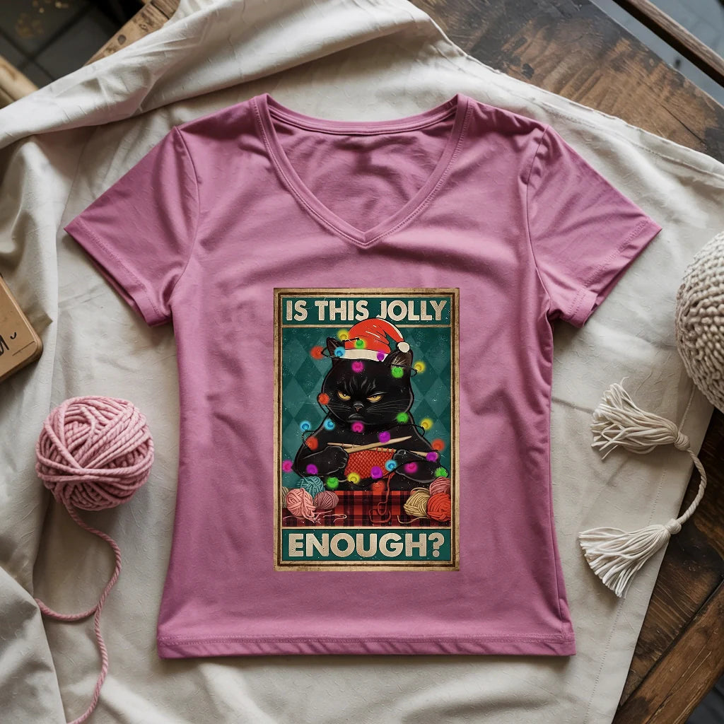 Is This Jolly Enough Lady V-neck