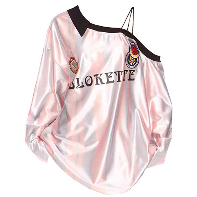 Blokette Striped Off-Shoulder Jersey