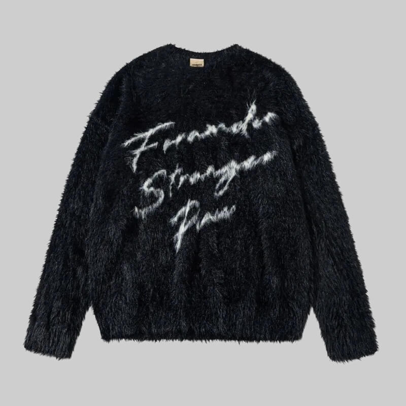 French Street Paris Fuzzy Sweater