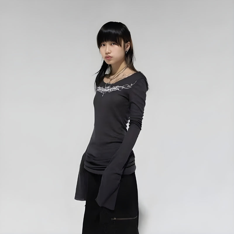 Grunge Barbed Wire Top