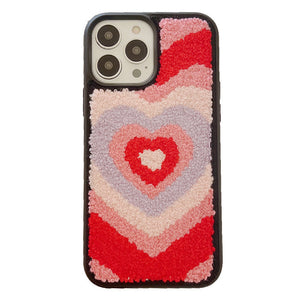 Heart Embroidered iPhone Case