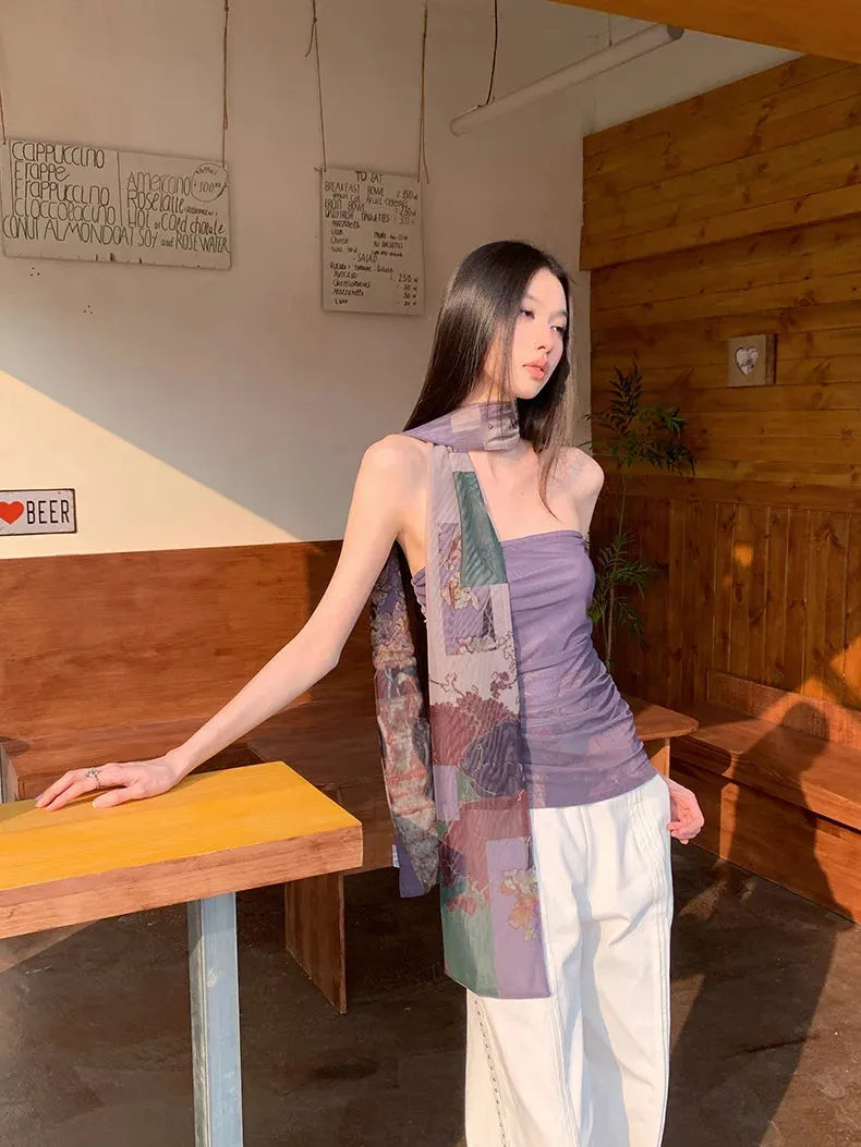 Mesh Layered Tube Top