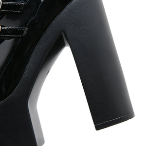 Multi Strap Platform Heels