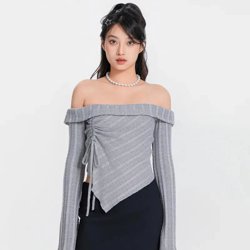 Ruched Off Shoulder Top