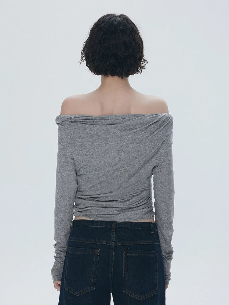 Ruched One-Shoulder Top