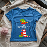 The Knitting Elf Lady V-neck