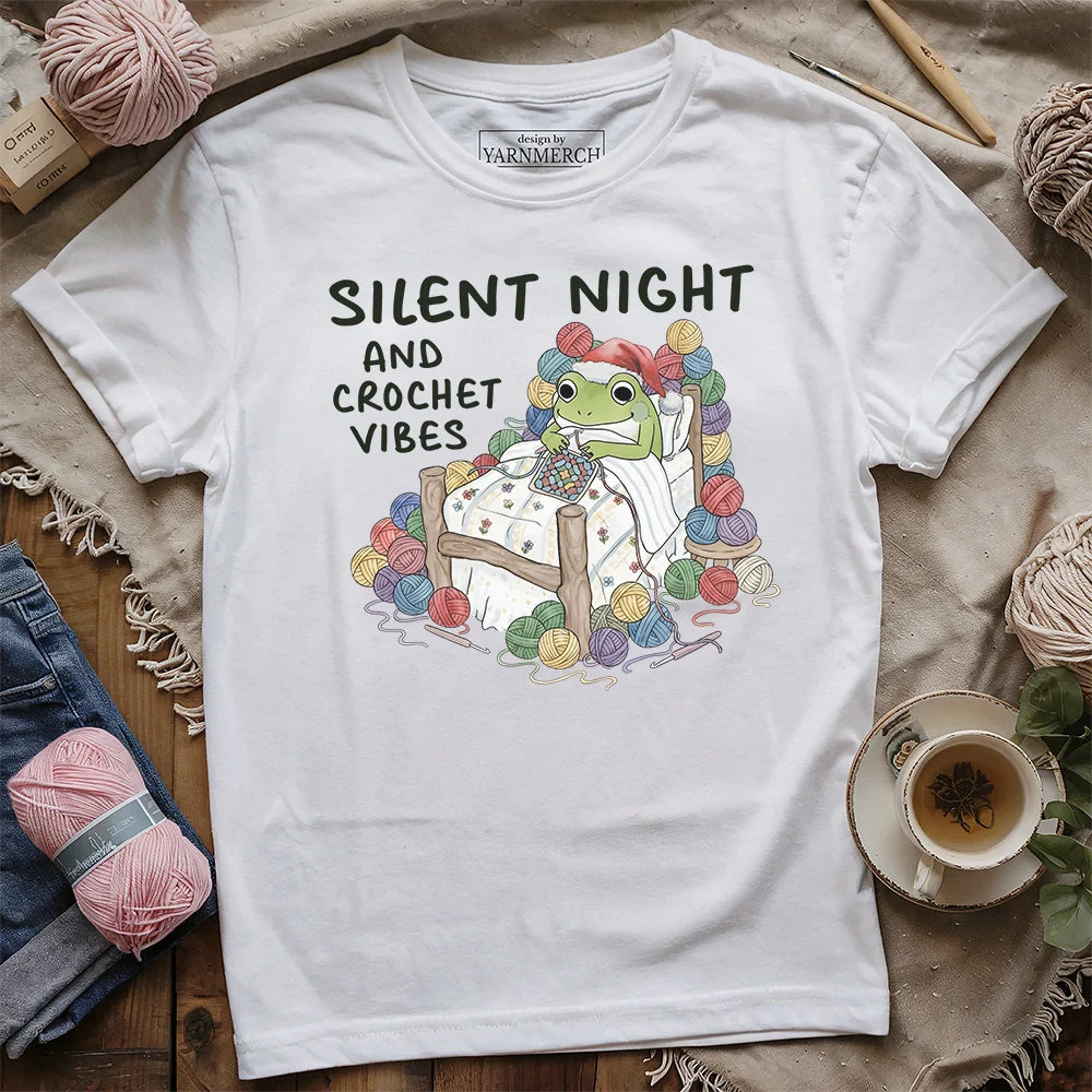 Silent Night and Crochet Vibes T-shirt