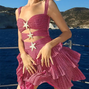 Starfish Glitter Mini Dress