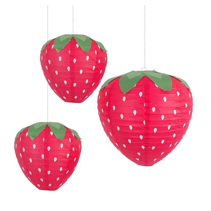 Strawberry Shaped Paper Lanterns