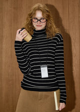 Striped Turtleneck Top