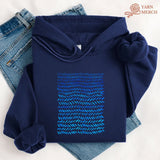 Watercolor knitting pattern Hoodie