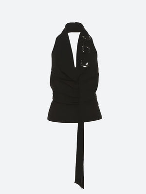 Y2K Eyelets Halter Neck Top