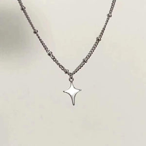 Y2K Star Silver Necklace
