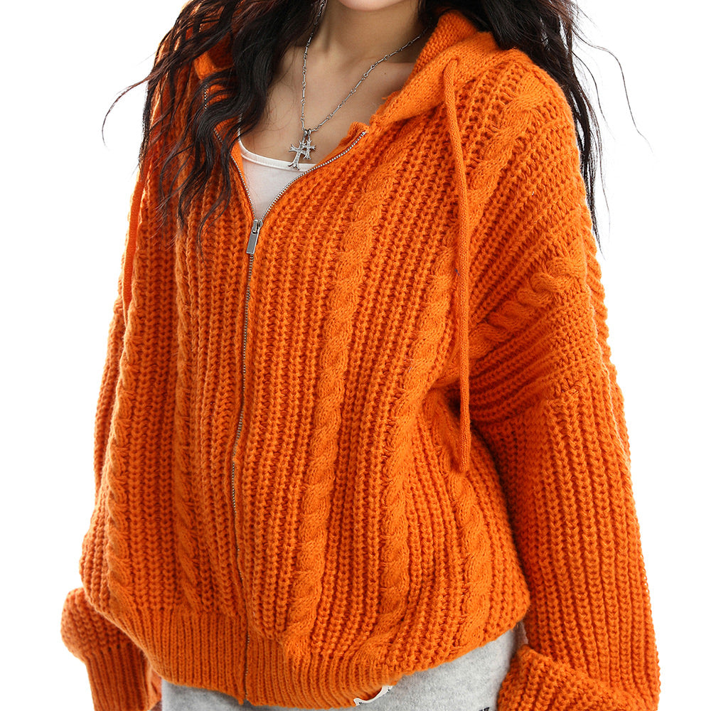 Candy Morning Loose Knit Hoodie