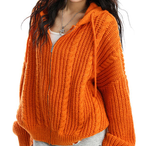 Candy Morning Loose Knit Hoodie