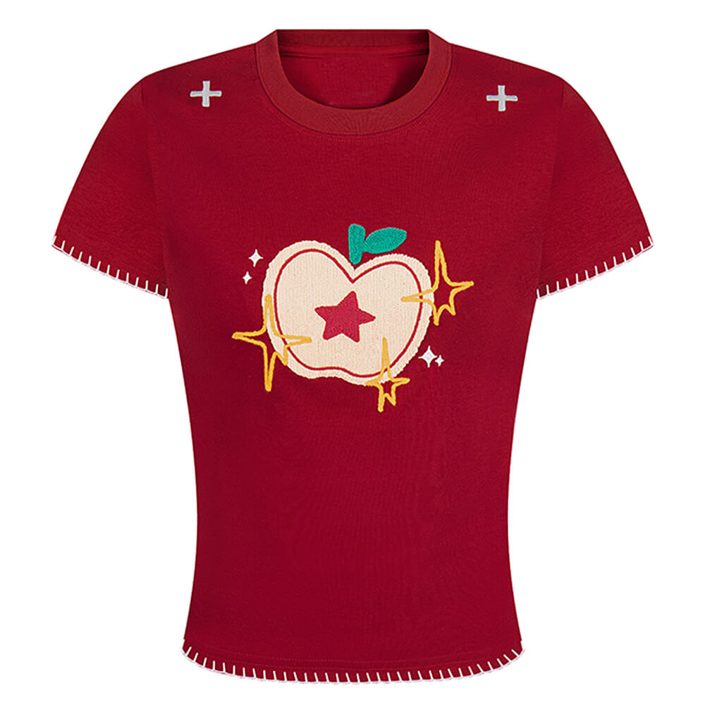 Apple Embroidered T-Shirt