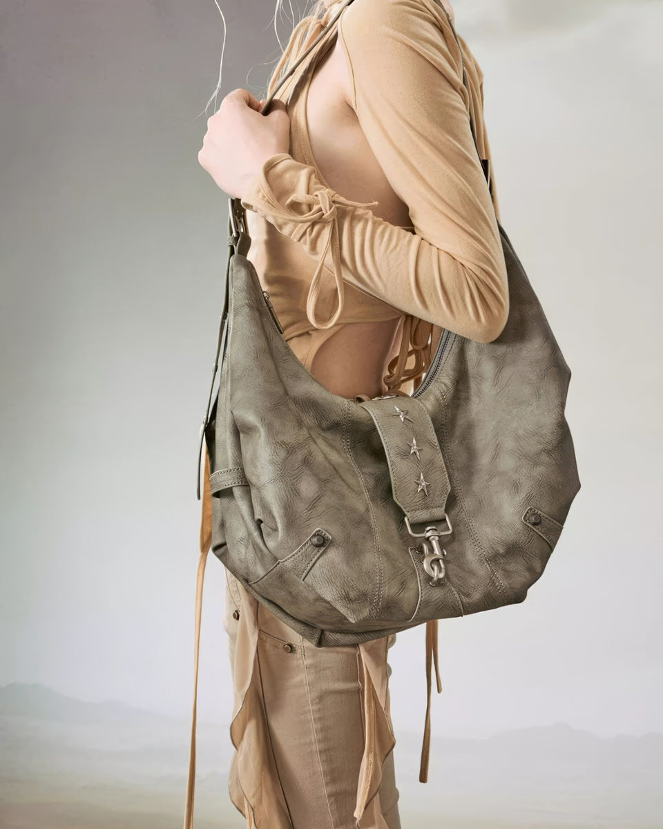 Star Detail Hobo Bag