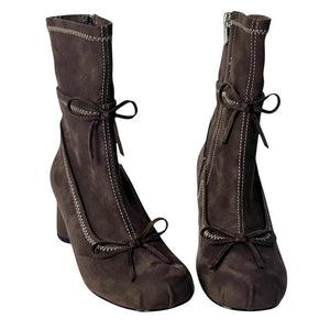 Balletcore Square-Toe Ankle Boots
