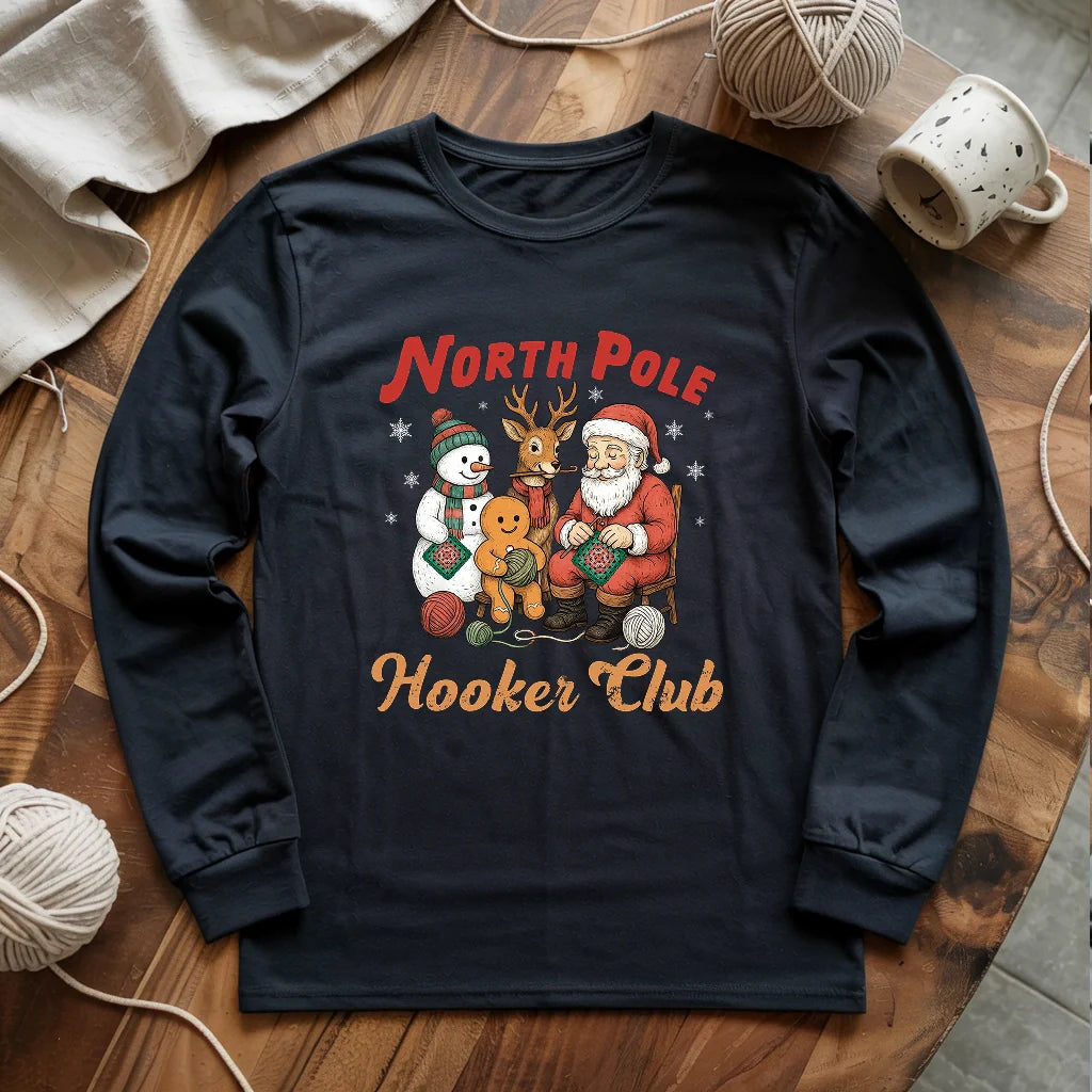North Pole Crochet Club Long Sleeve T-shirt