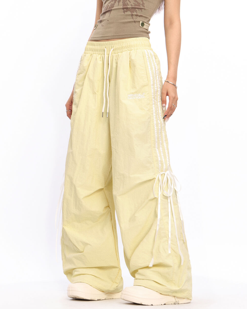 Blokette Side Stripe Wide-Leg Trousers
