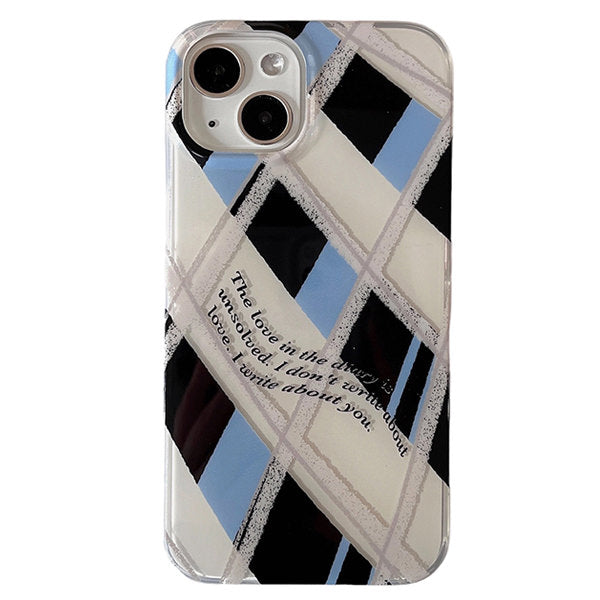 Blue & Black Argyle iPhone Case