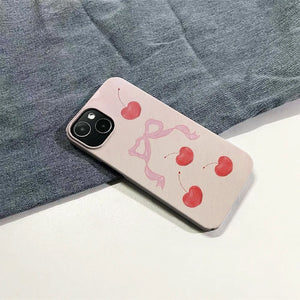 Bow & Cherry iPhone Case