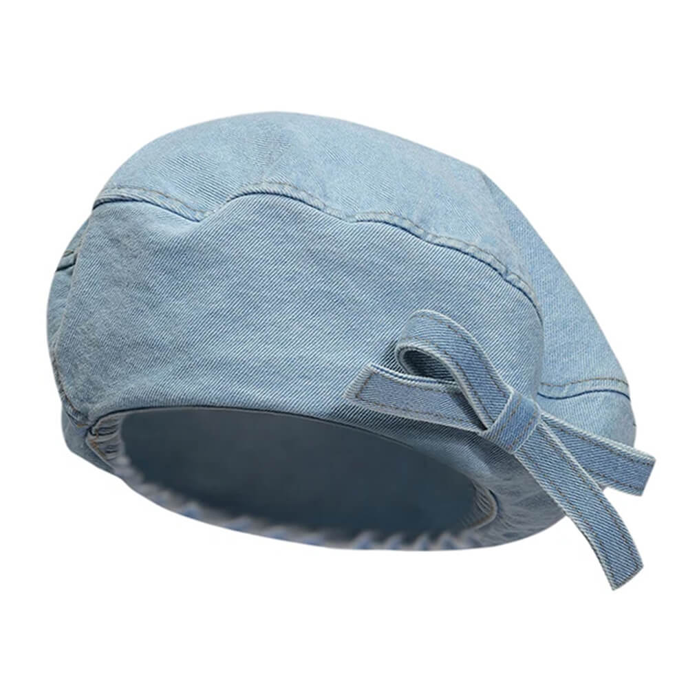 French Girl Denim Beret Hat