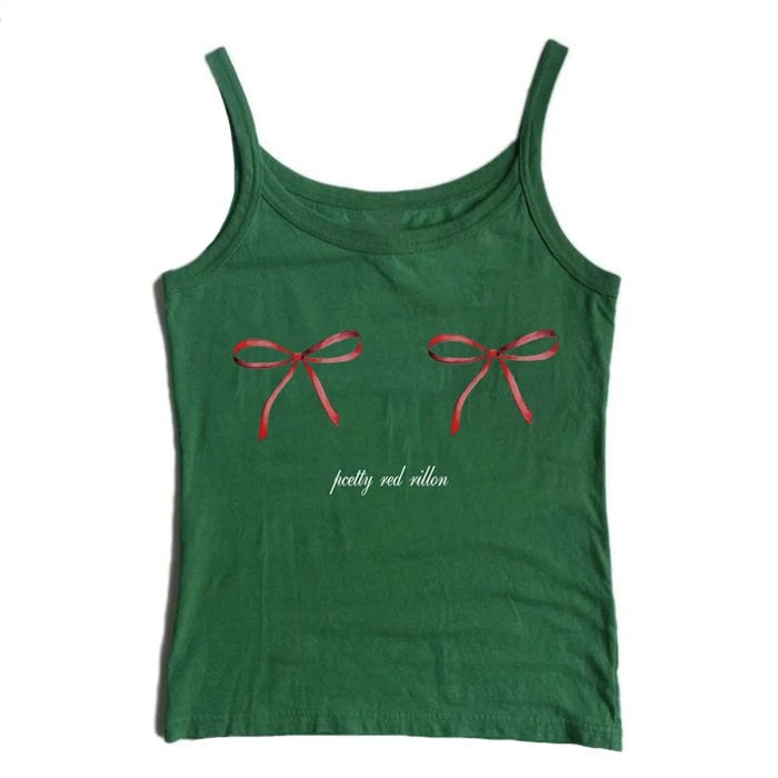 Y2K Bows Skinny Tank Top