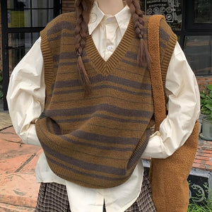 Coffee Break Striped Vest