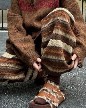 80's Grandma Pants in Brown