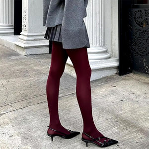 Burgundy Tights