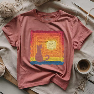 Cat Granny Square T-shirt