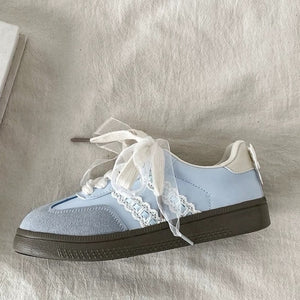 Coquette Aesthetic Lace Sneakers