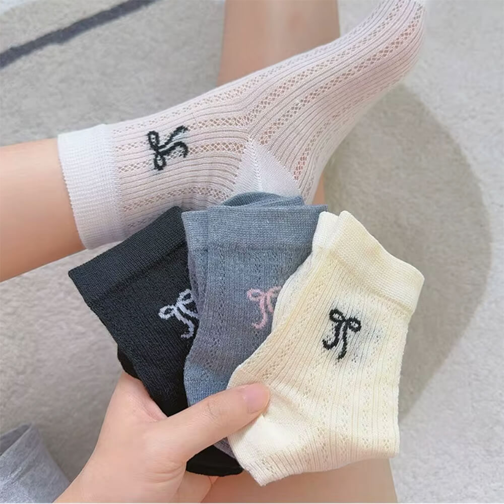 Coquette Bow Print Socks